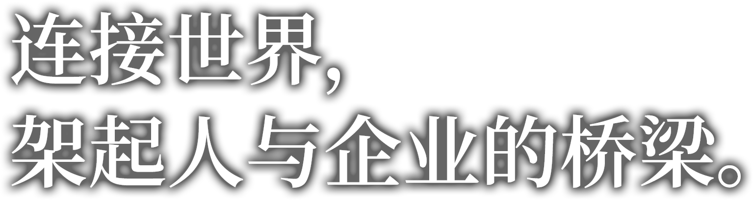 连接世界，架起人与企业的桥梁。